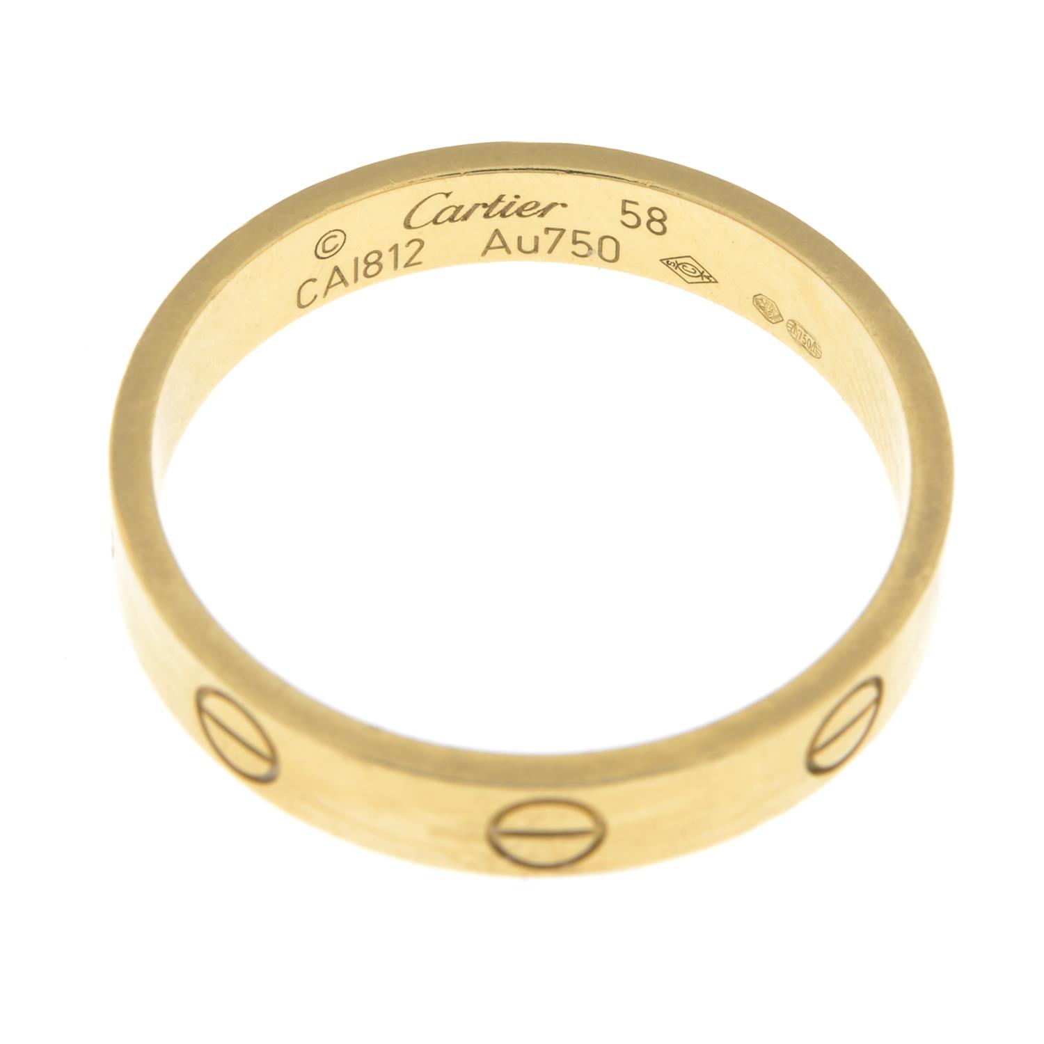 CARTIER - an 18ct gold 'Love' ring. - Image 2 of 3