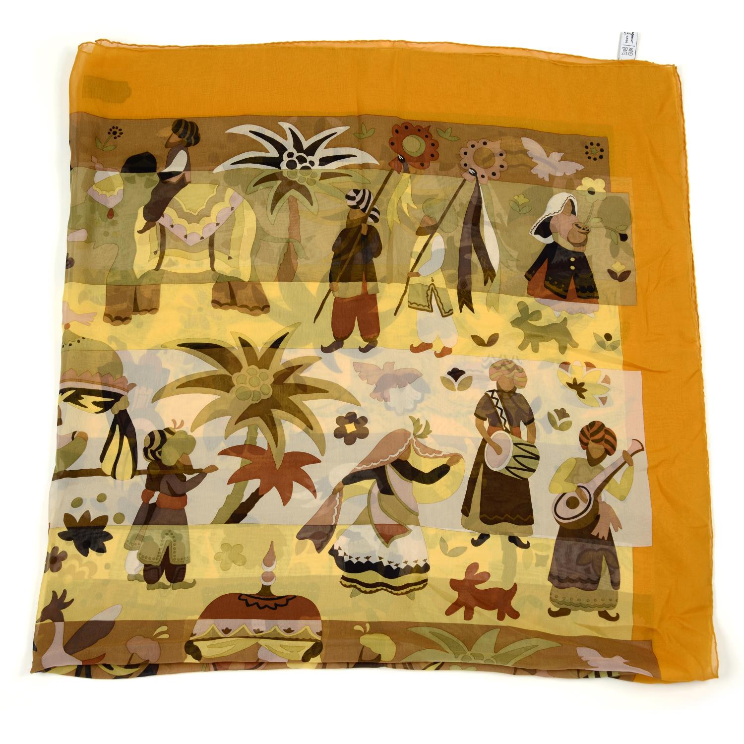 SALVATORE FERRAGAMO - a colourful printed silk scarf. - Image 2 of 3