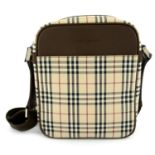 BURBERRY - a Nova Check crossbody messenger bag.