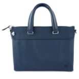 BURBERRY - a blue leather briefcase.