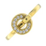 BOODLES - an 18ct gold pavé-set diamond 'Roulette' flip ring.