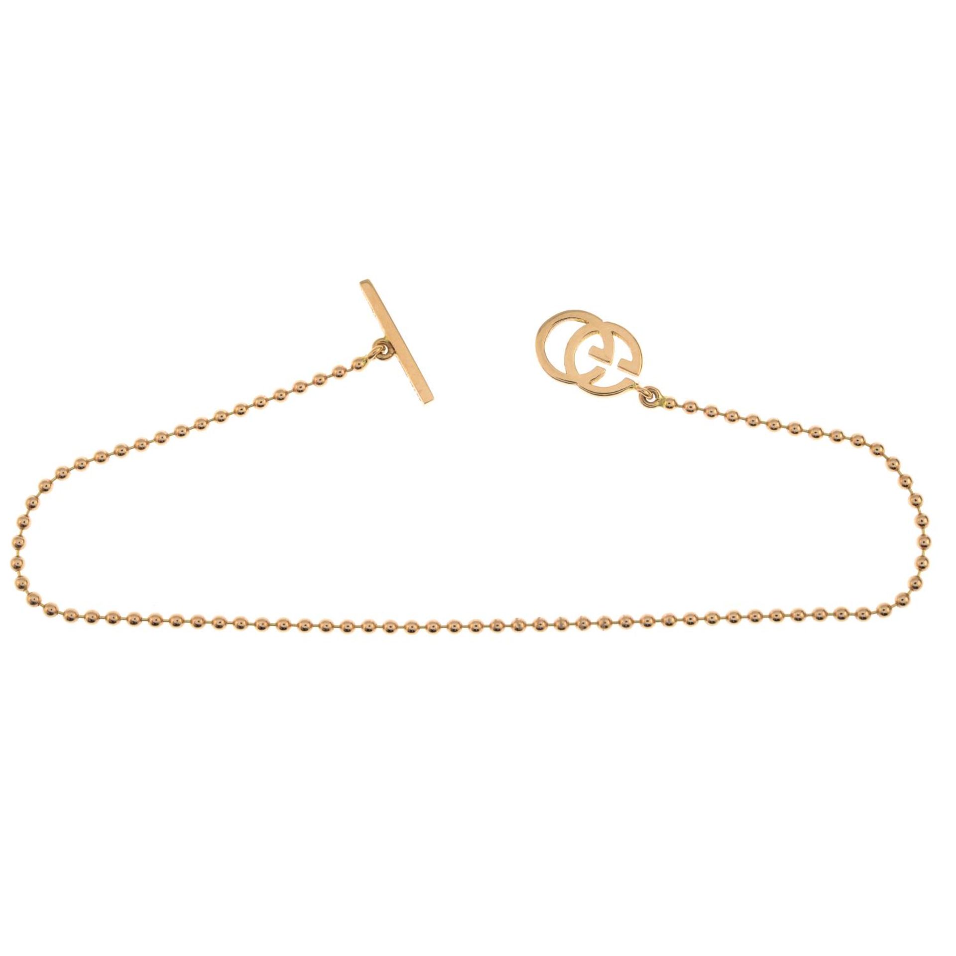 GUCCI - an 18ct gold 'Double G' bracelet. - Image 2 of 3