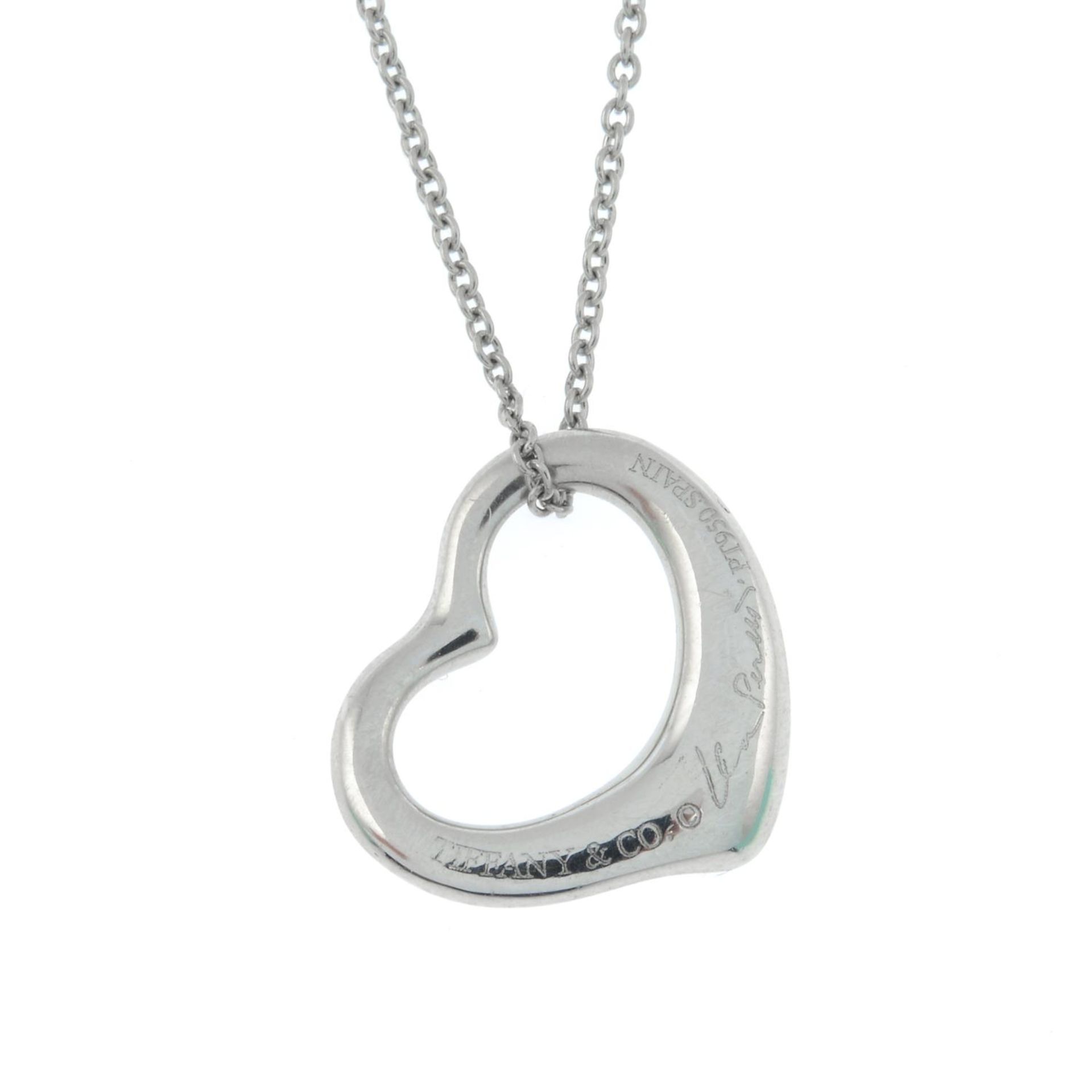 TIFFANY & CO. - an 'Open Heart' pendant with chain. - Image 2 of 3