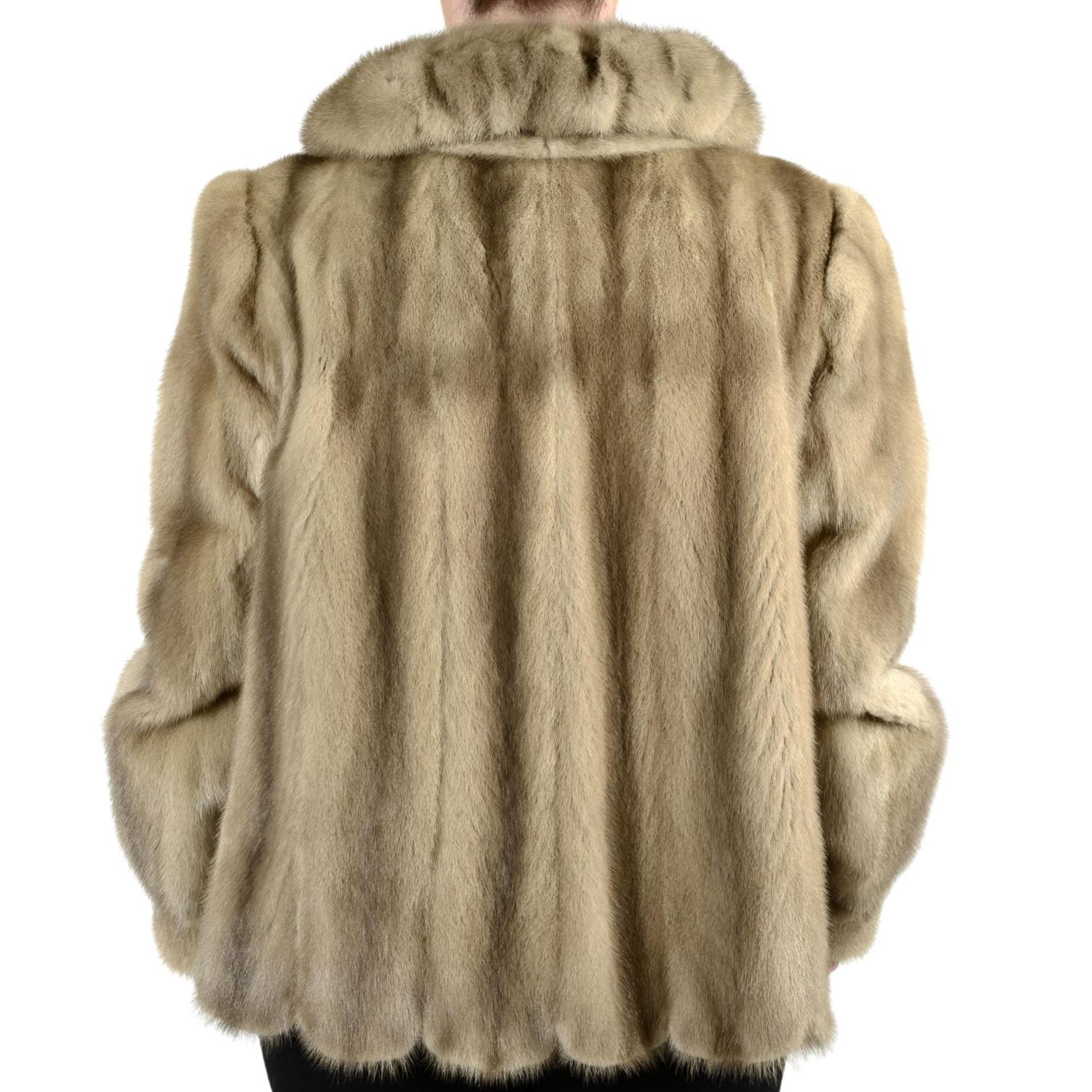 A lavender beige mink jacket. - Image 2 of 3