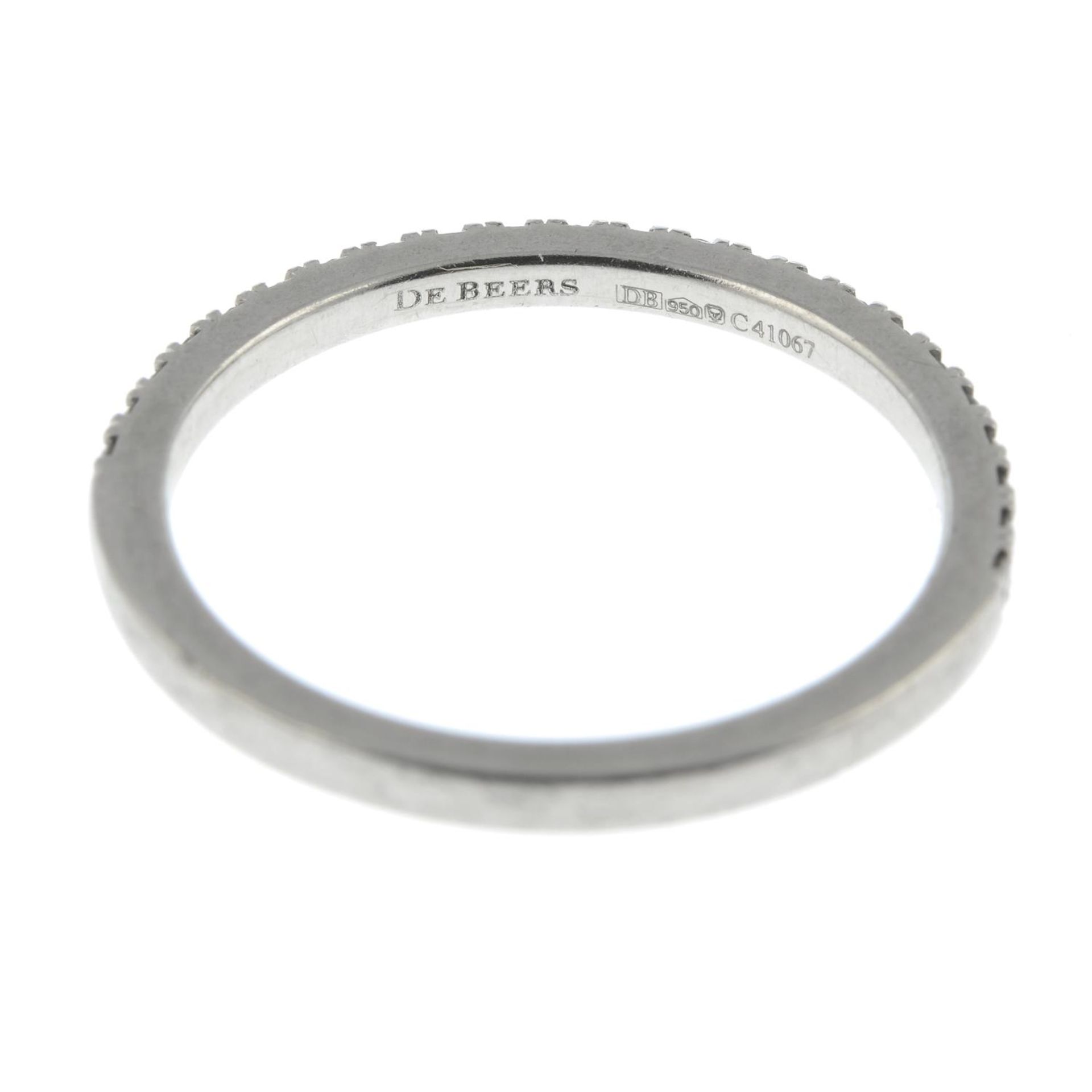 DE BEERS - a platinum brilliant-cut diamond 'DB Classic' half eternity ring. - Image 4 of 7