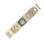 GUCCI - an 18ct gold diamond 'Icon' ring.