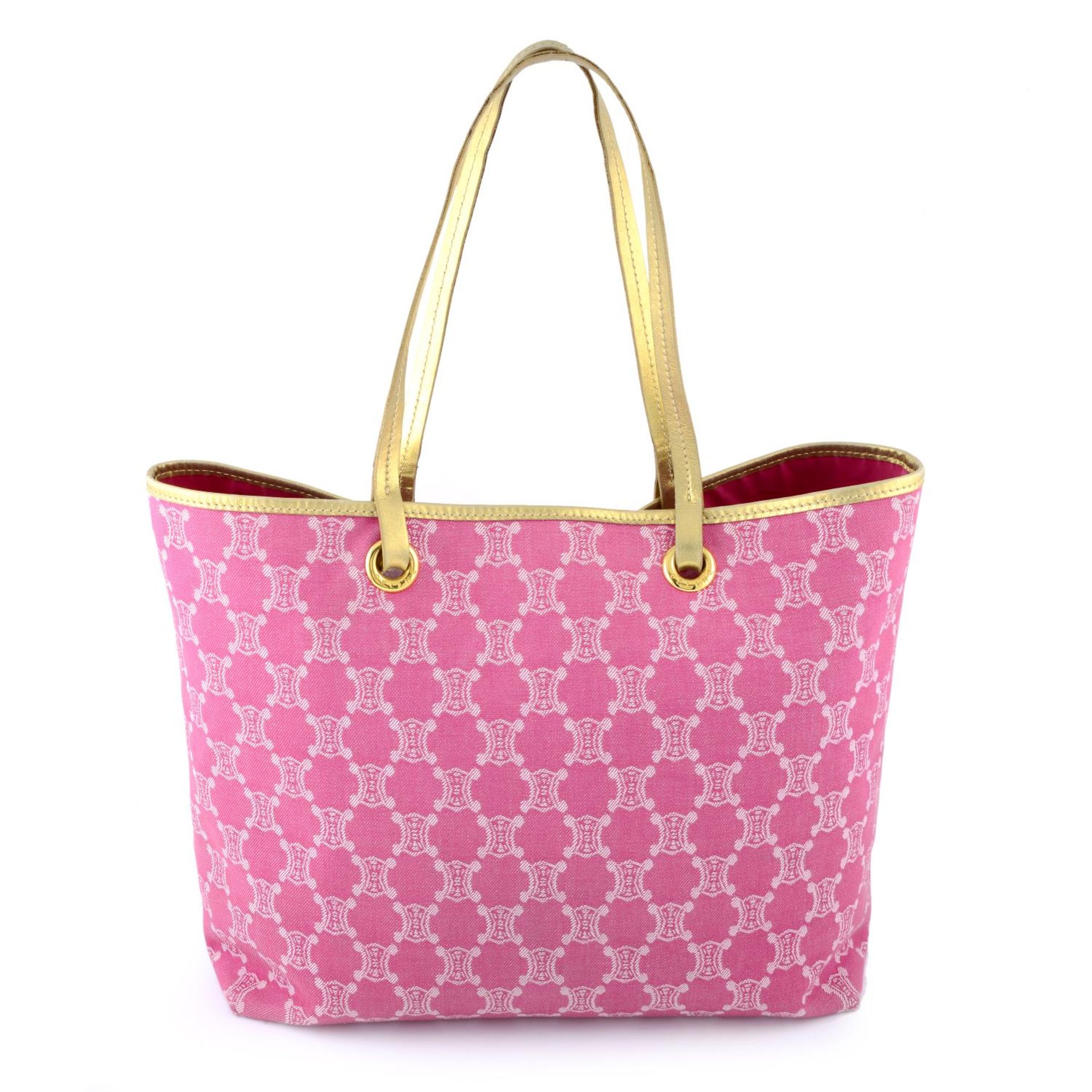 CÉLINE - a pink denim Macadam tote. - Bild 2 aus 4