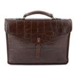 MULBERRY - a brown congo leather briefcase.