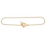 GUCCI - an 18ct gold 'Double G' bracelet.