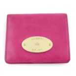 MULLBERRY - a fuchsia Plaque French purse.