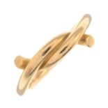 CARTIER - an 18ct gold 'Entrelacés' ring.