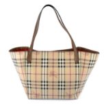 BURBERRY - a Haymarket Check handbag.