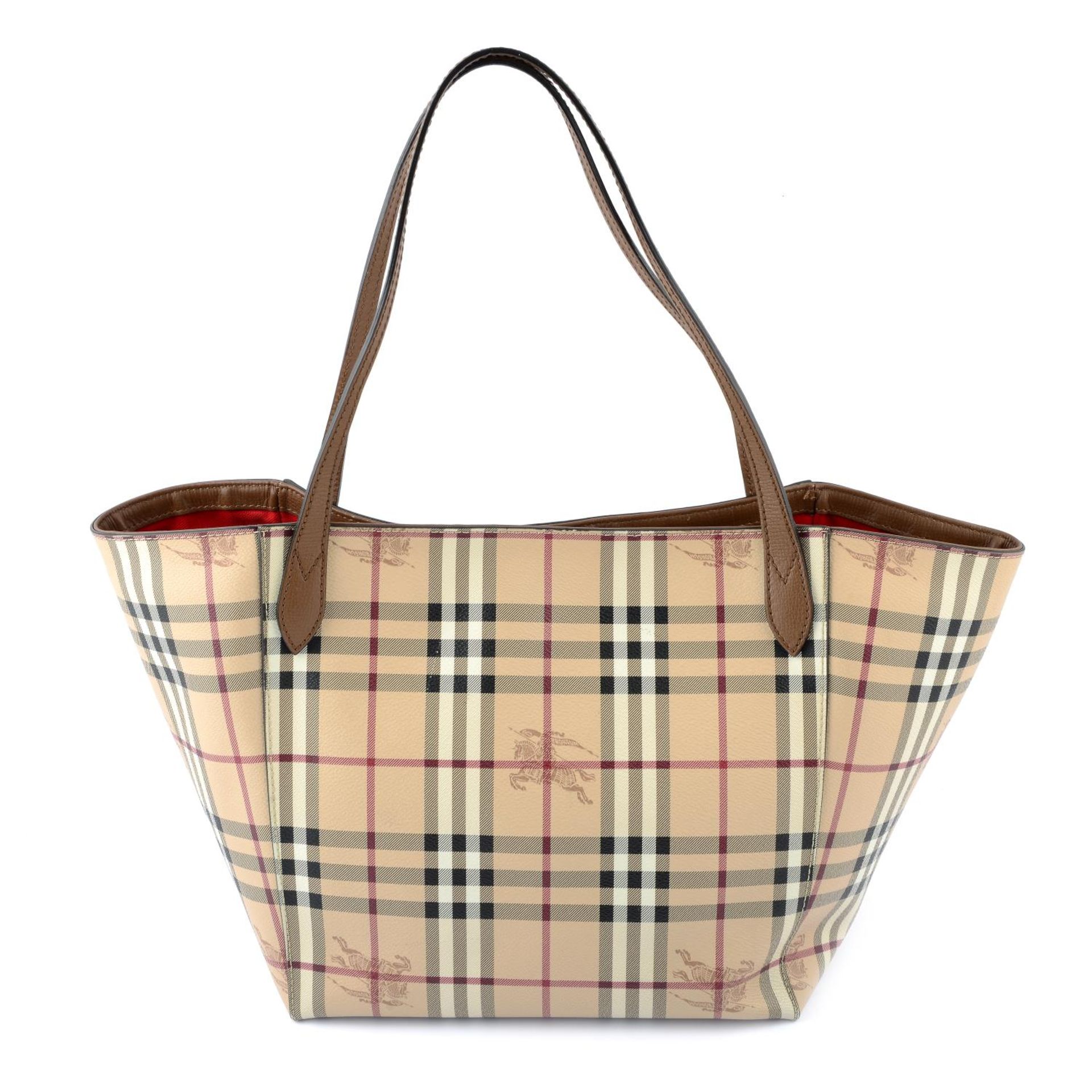 BURBERRY - a Haymarket Check handbag.