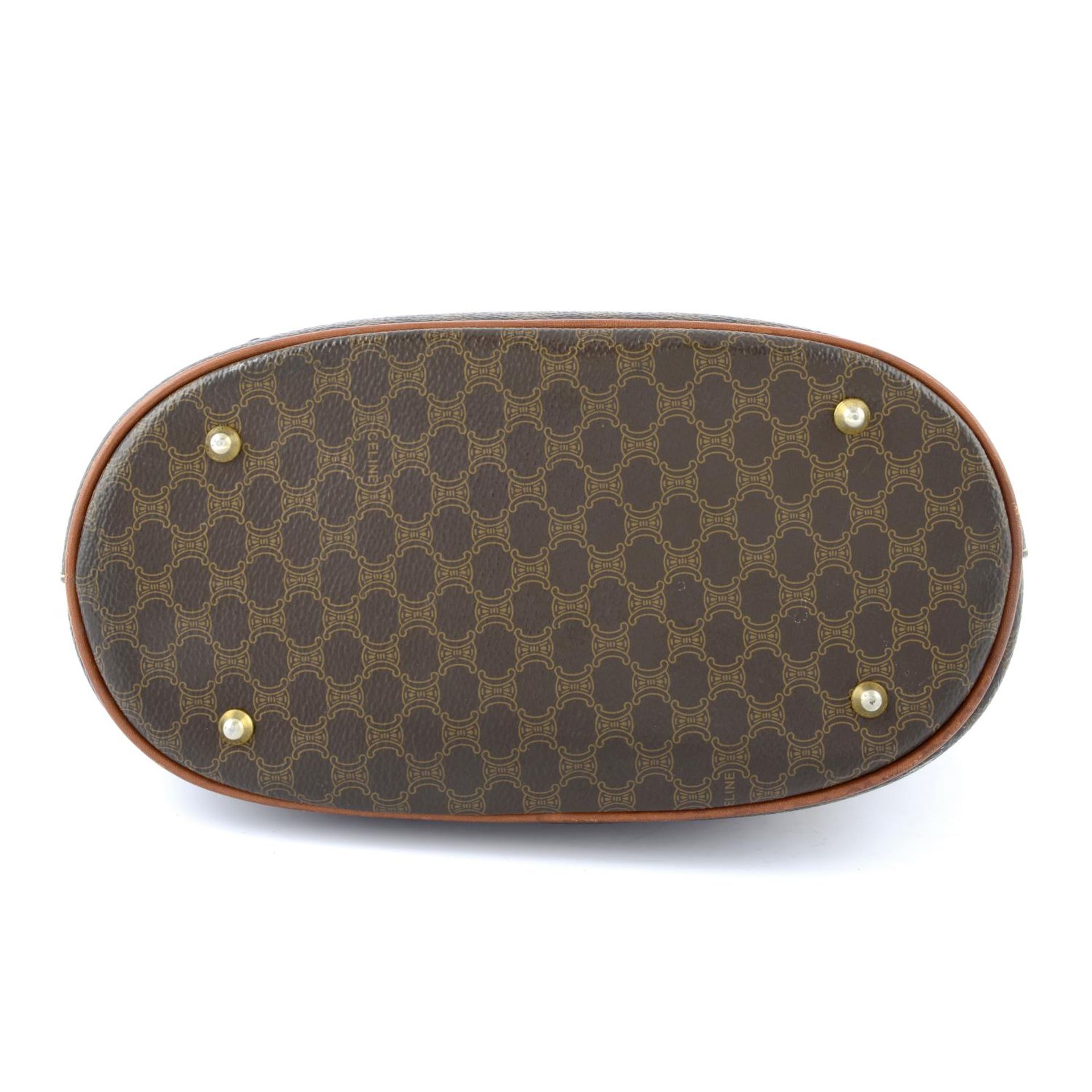 CÉLINE - a Macadam coated canvas handbag. - Image 5 of 5