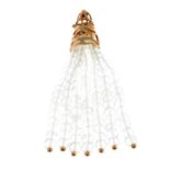 An 18ct gold 'The London Collection' rock crystal tassel jewellery component.