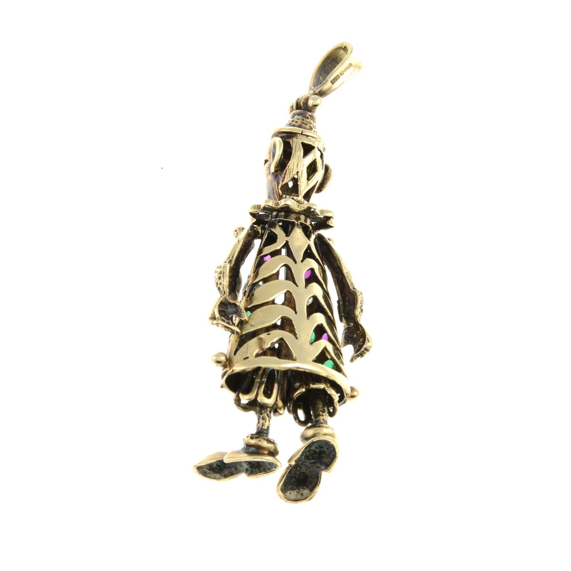 A 9ct gold vari-hue paste clown pendant, - Bild 2 aus 2