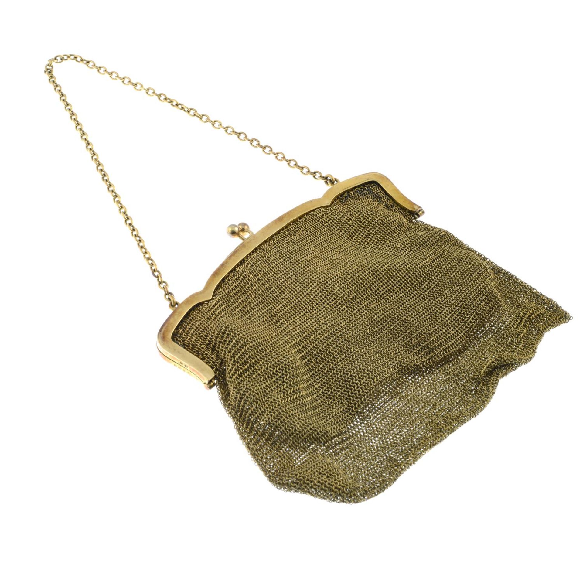 An early 20th century silver gilt chainmail purse.Hallmarks for Birmingham, - Image 2 of 2