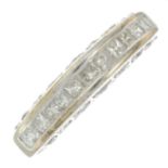 A 9ct gold diamond half eternity ring.Estimated total diamond weight 1.03cts.Hallmarks for