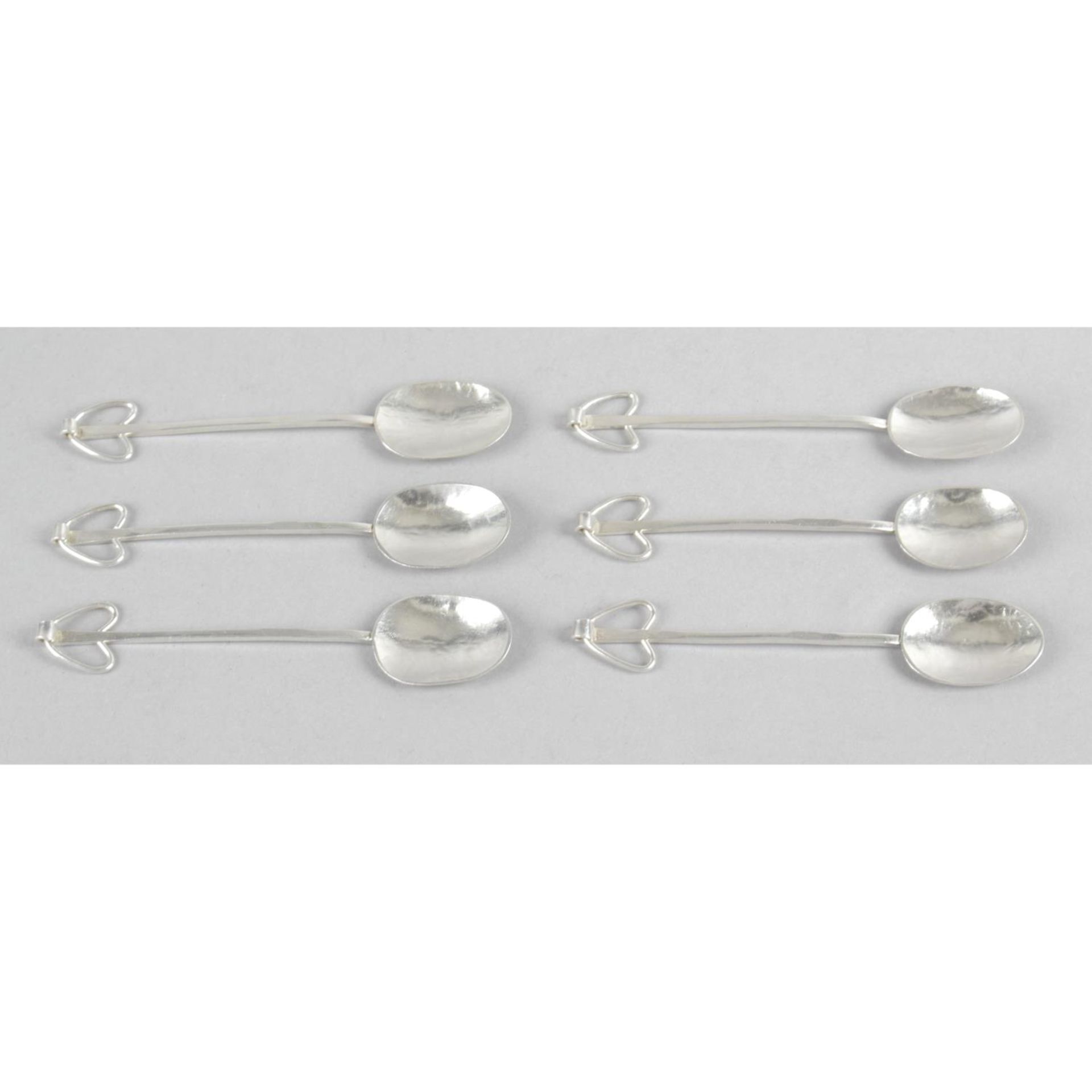 A set of six Scottish silver coffee spoons,