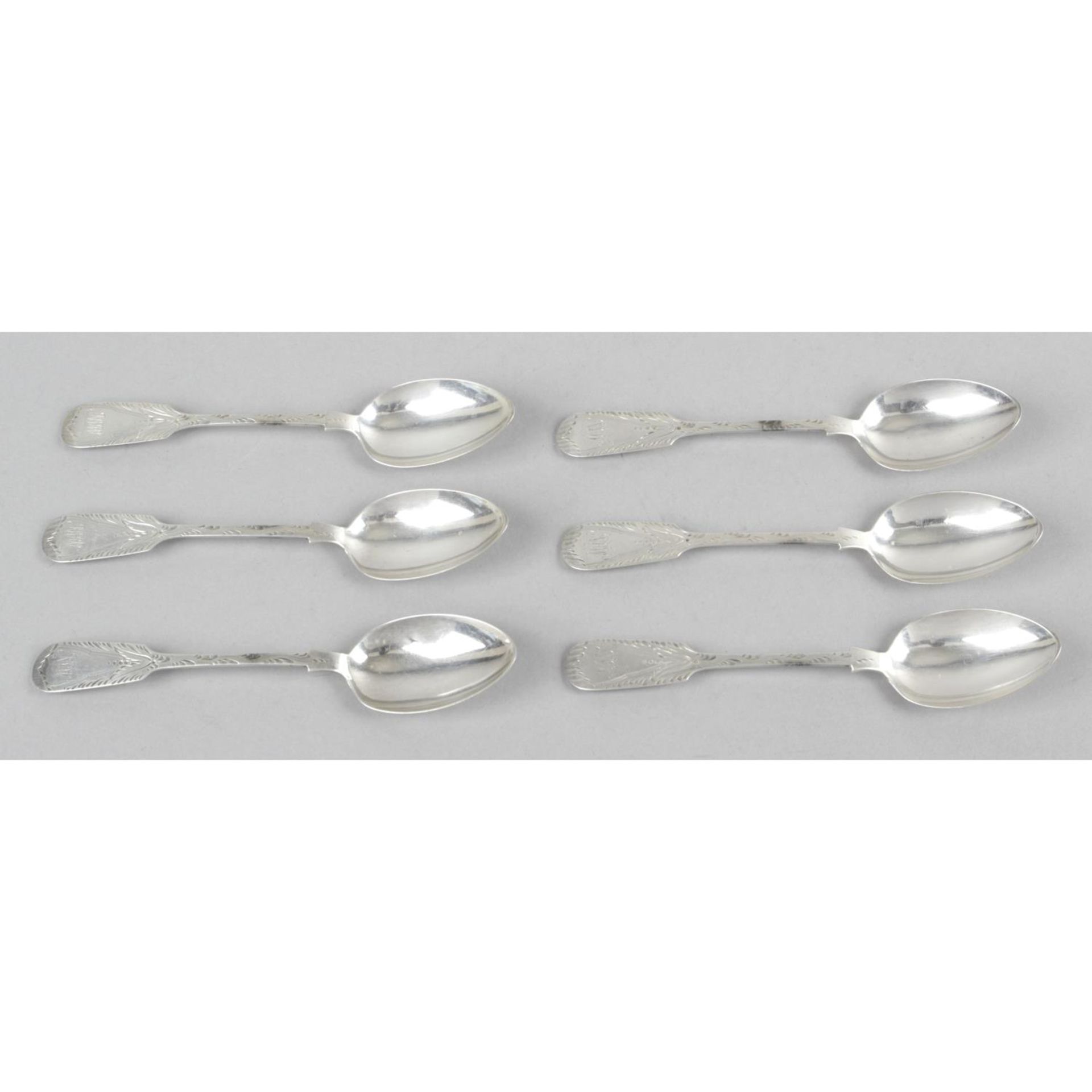 A set of six Victorian Exeter silver teaspoons,