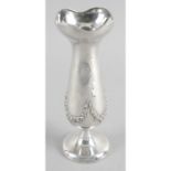 An Edwardian silver vase,