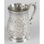 An early George III silver mug,