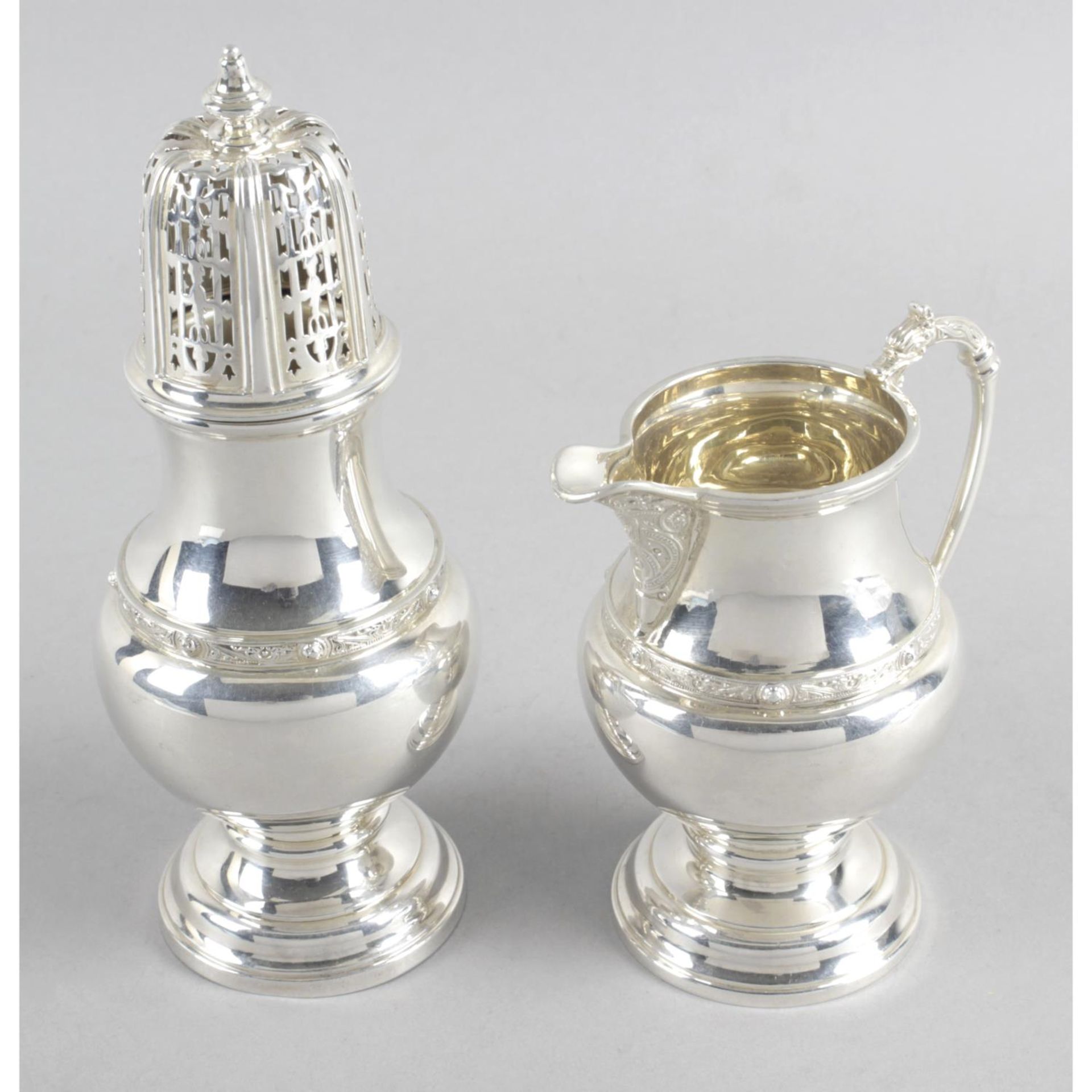 A large 1930's silver sugar caster,