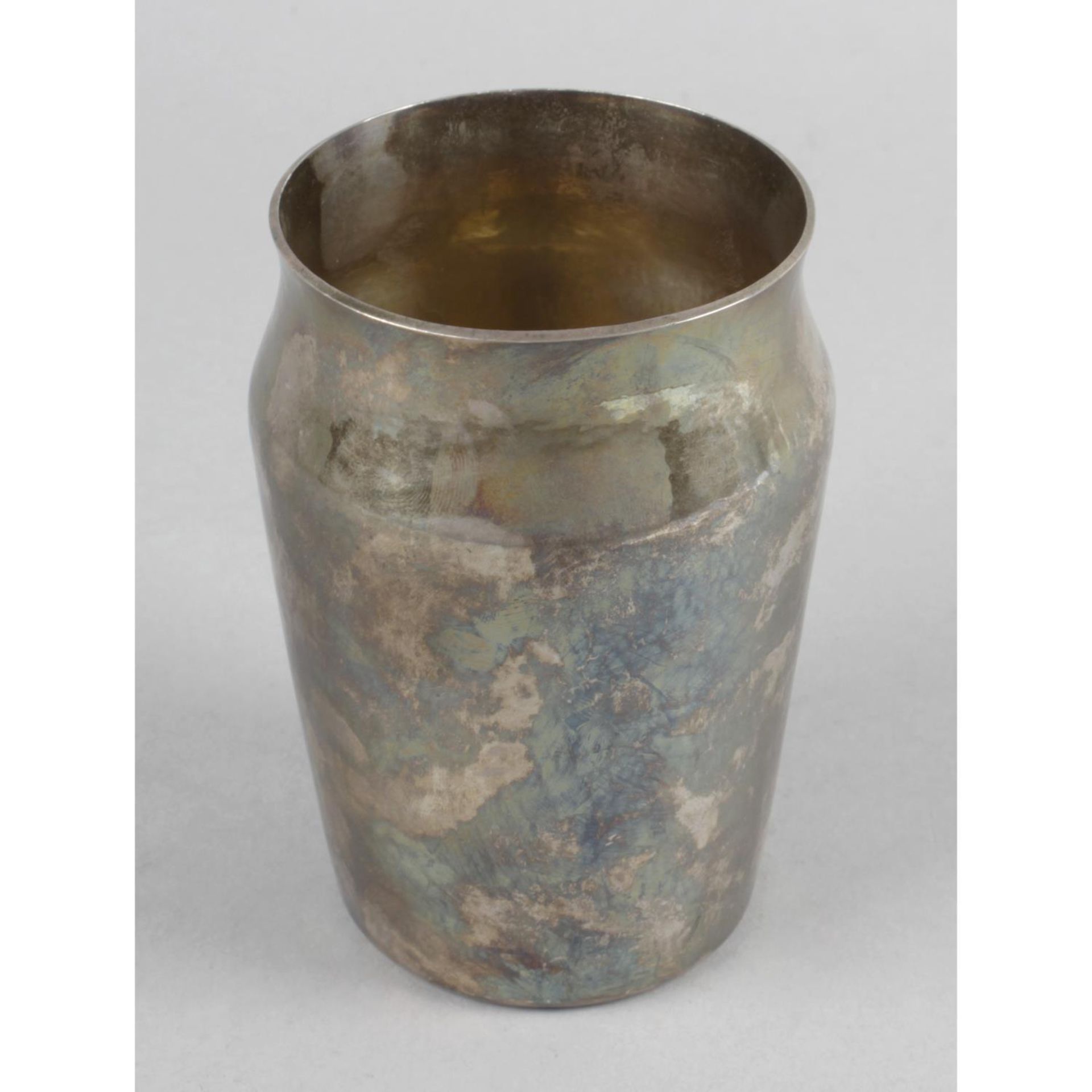 A mid-20th century silver vase,