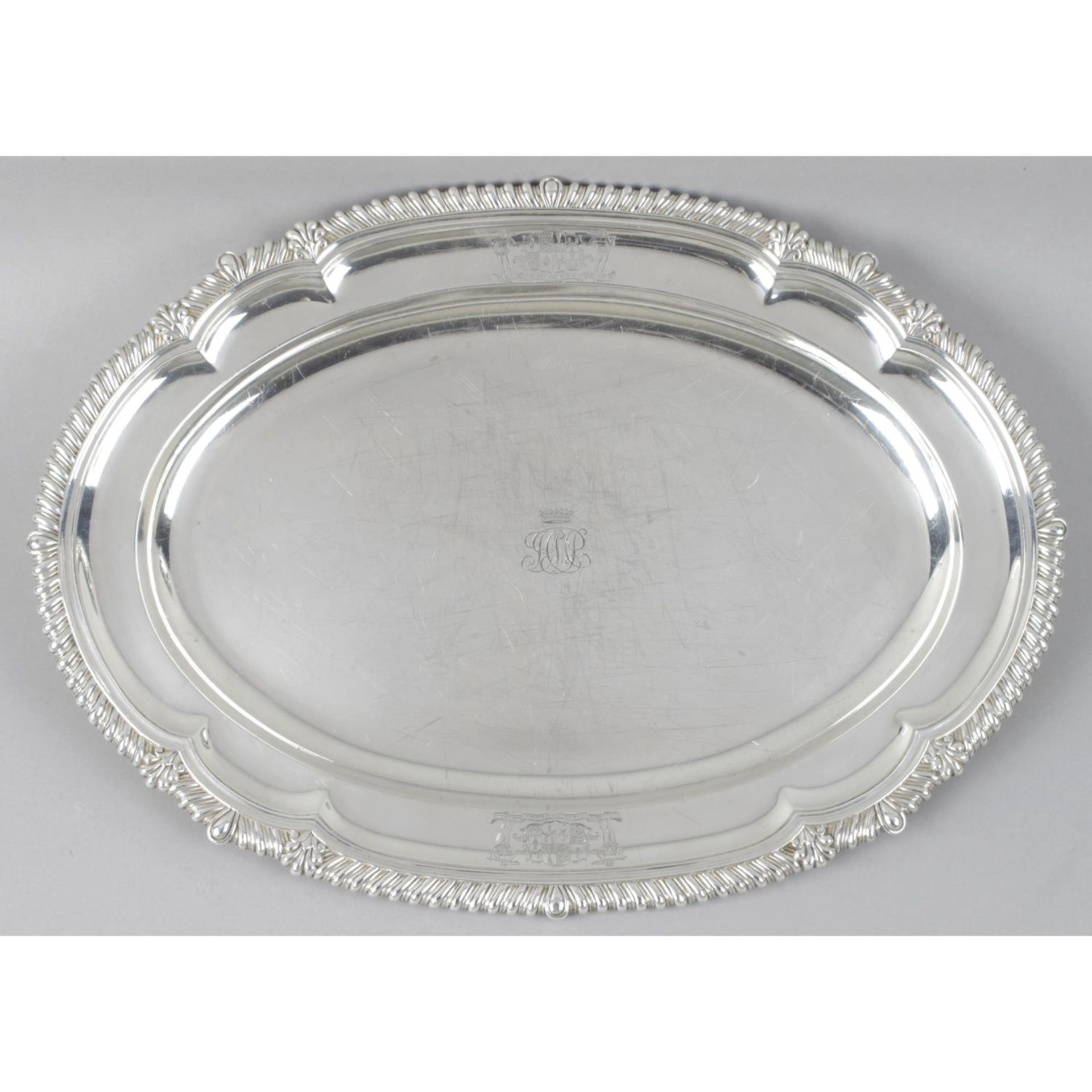 A pair of late George III silver meat dishes by Paul Storr, - Image 2 of 6