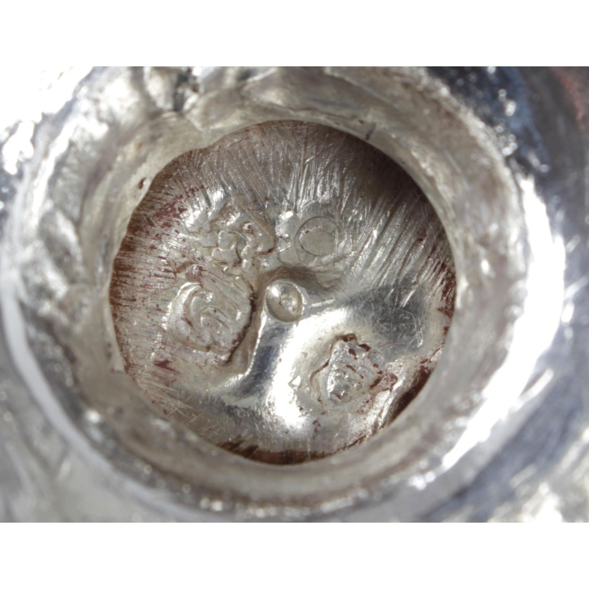 A George II silver Warwick cruet, - Image 5 of 7