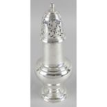 An Edwardian silver sugar caster,