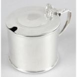 A George IV silver drum mustard pot,