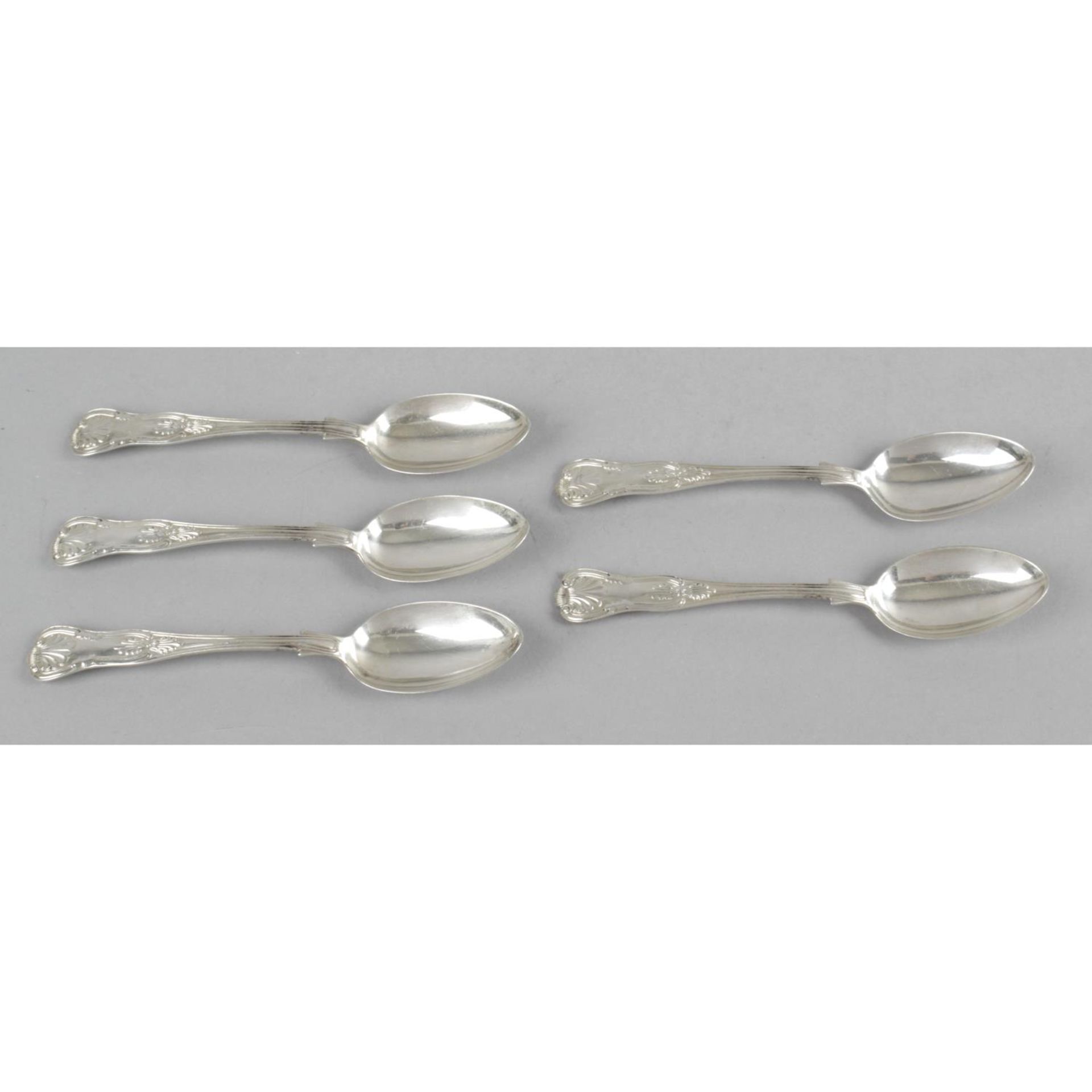 A set of six Victorian Exeter silver teaspoons, - Image 3 of 4