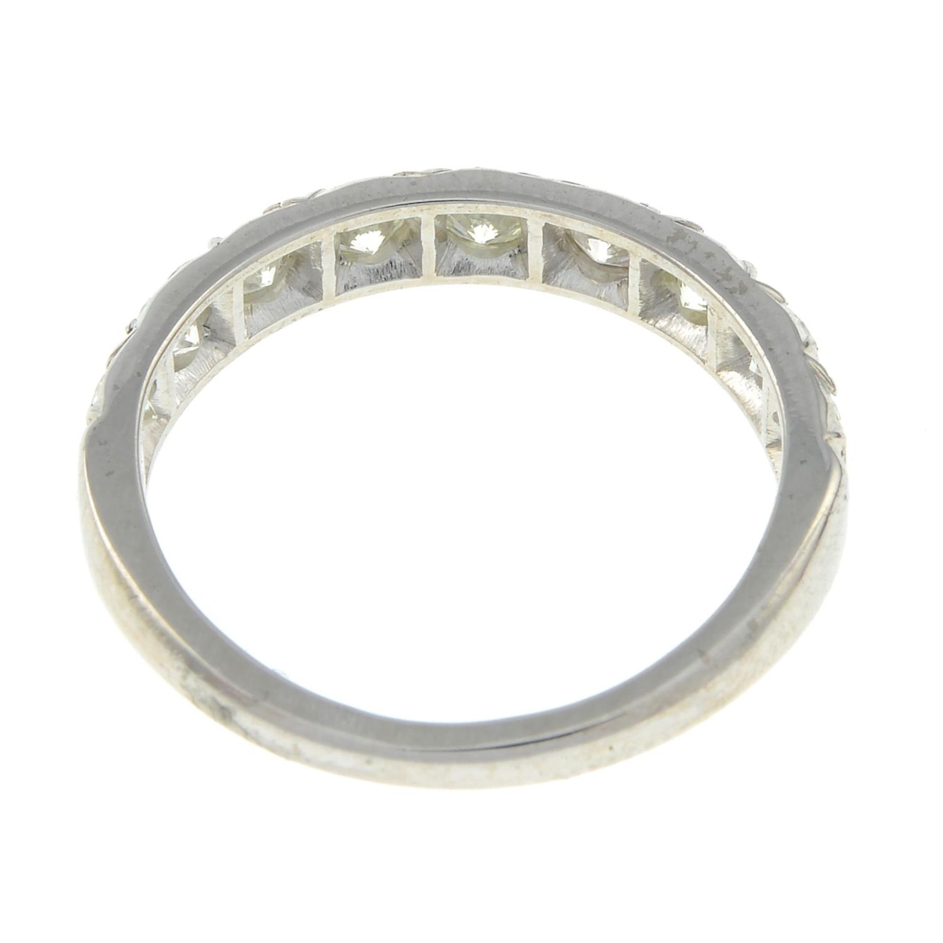 A brilliant-cut diamond half-eternity ring.Estimated total diamond weight 0.90ct. - Image 3 of 3