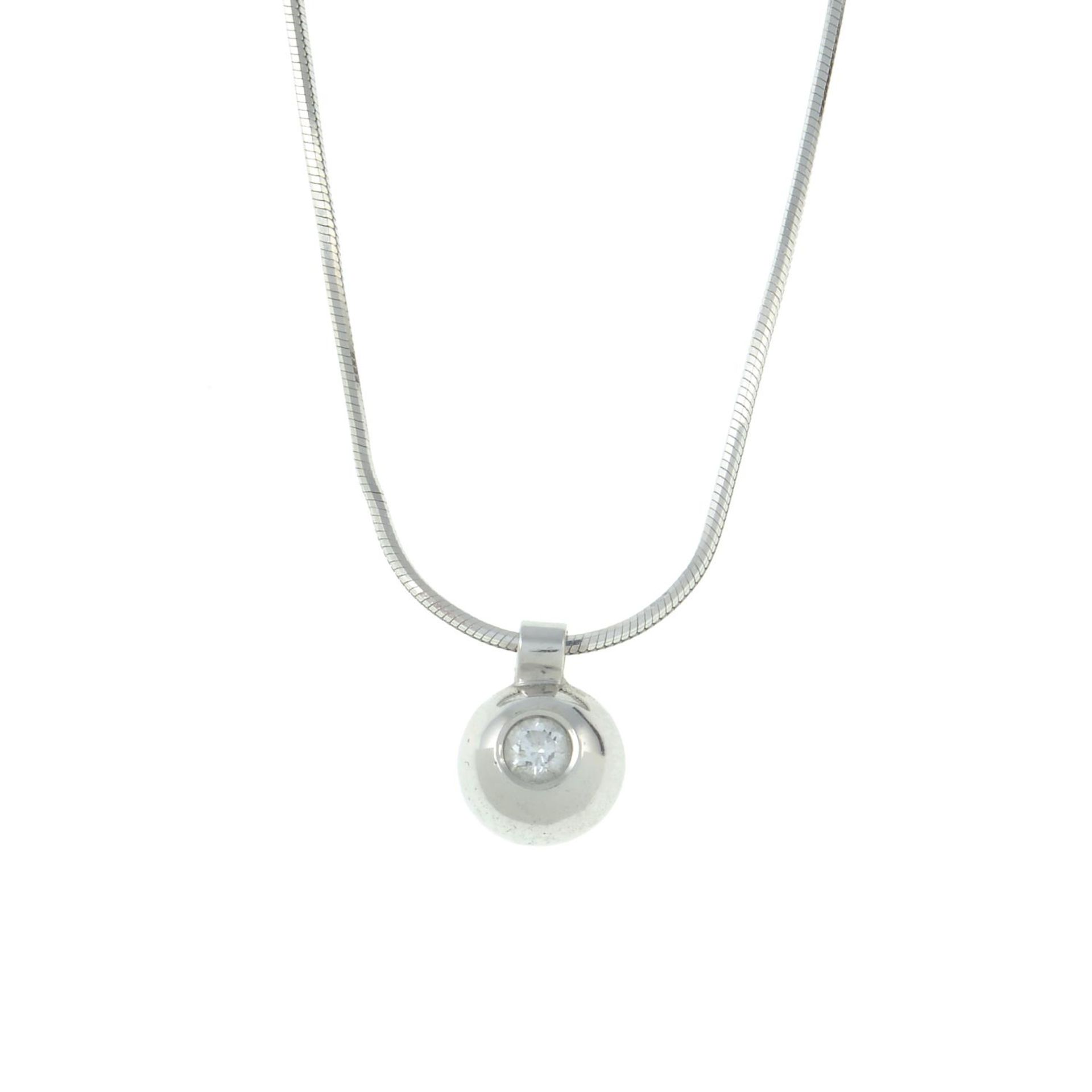 A diamond dome pendant,