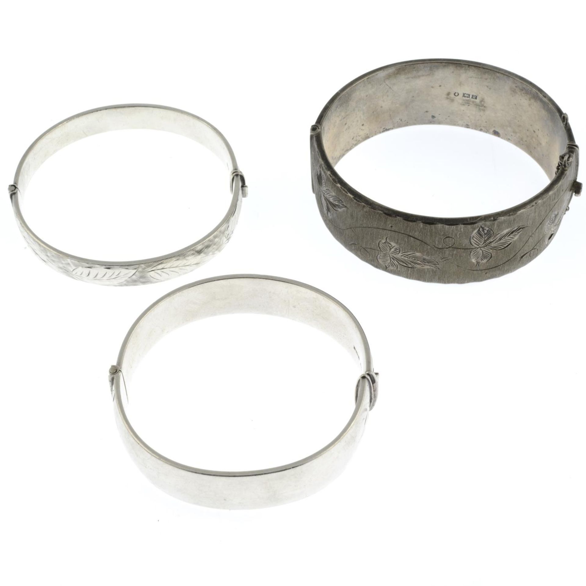 Four silver bangles. - Image 2 of 2