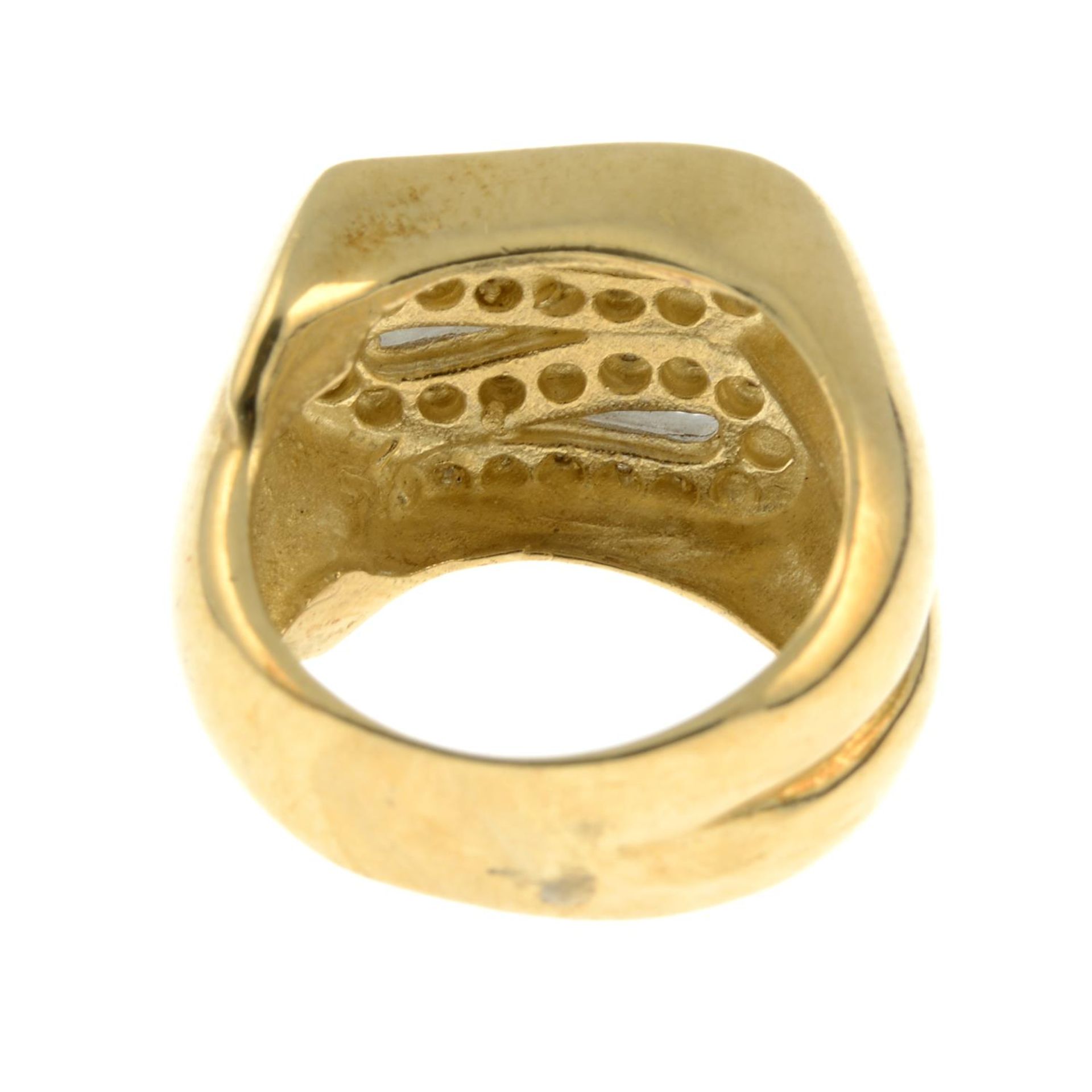 A 9ct gold diamond dress ring.Estimated total diamond weight 0.45cts.Ring size L. - Image 3 of 3