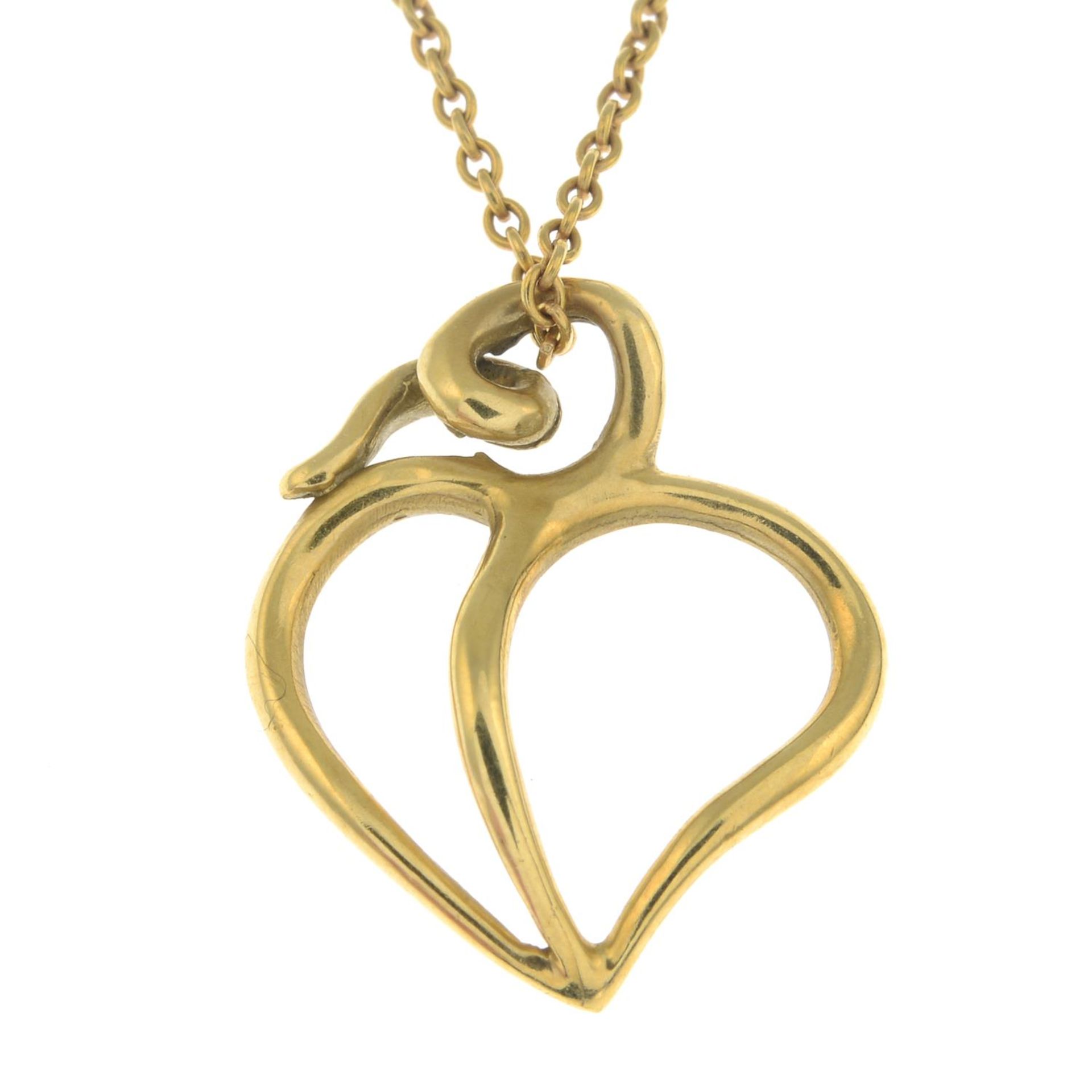 A '1980' pendant with chain, by Paloma Picasso for Tiffany & Co.Pendant signed 1980 Tiffany & Co.