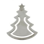 A silver bookmark of a Christmas tree, by Tiffany & Co.Signed Tiffany & Co.