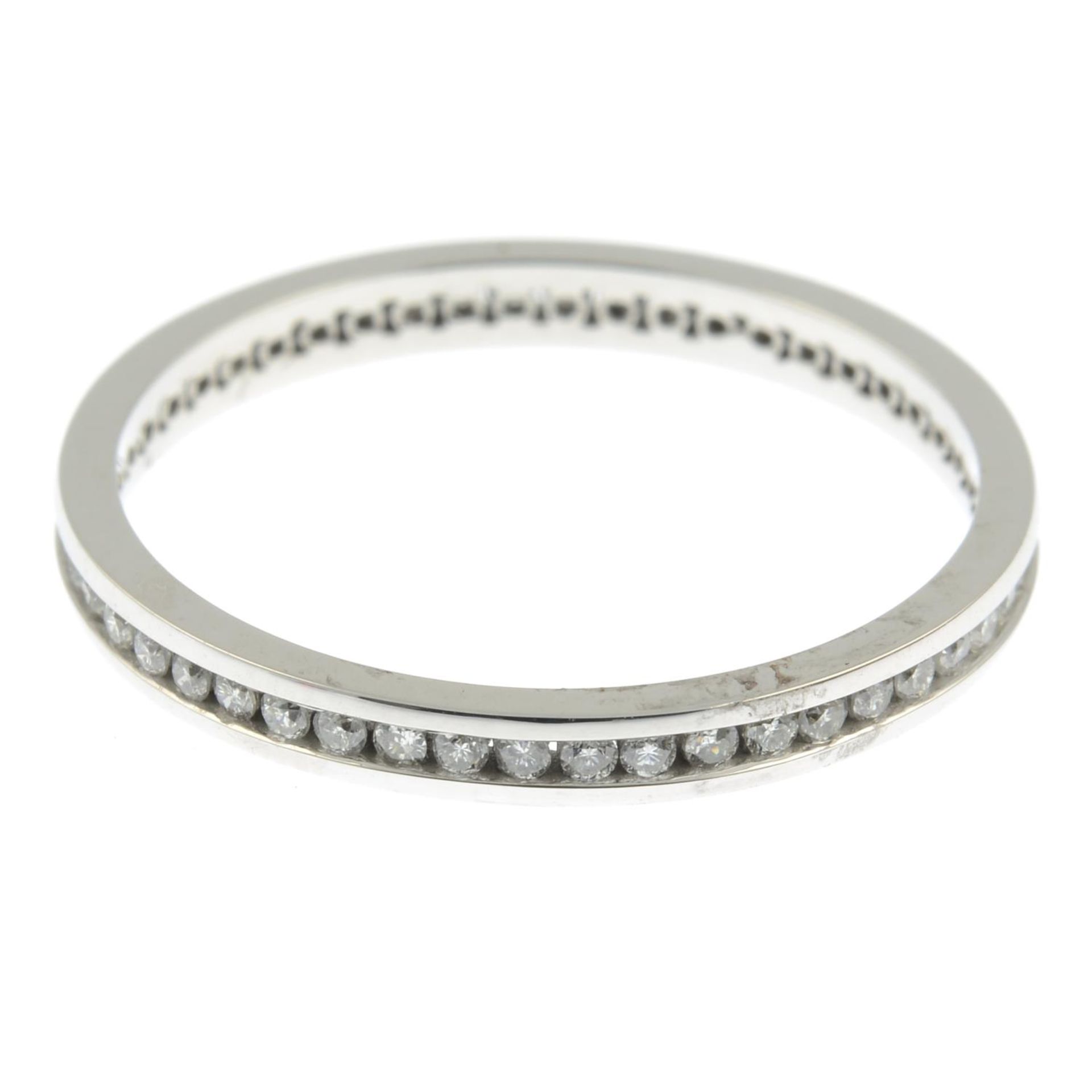 An 18ct gold diamond full eternity ring.Estimated total diamond weight 0.25cts.Hallmarks for - Image 2 of 2