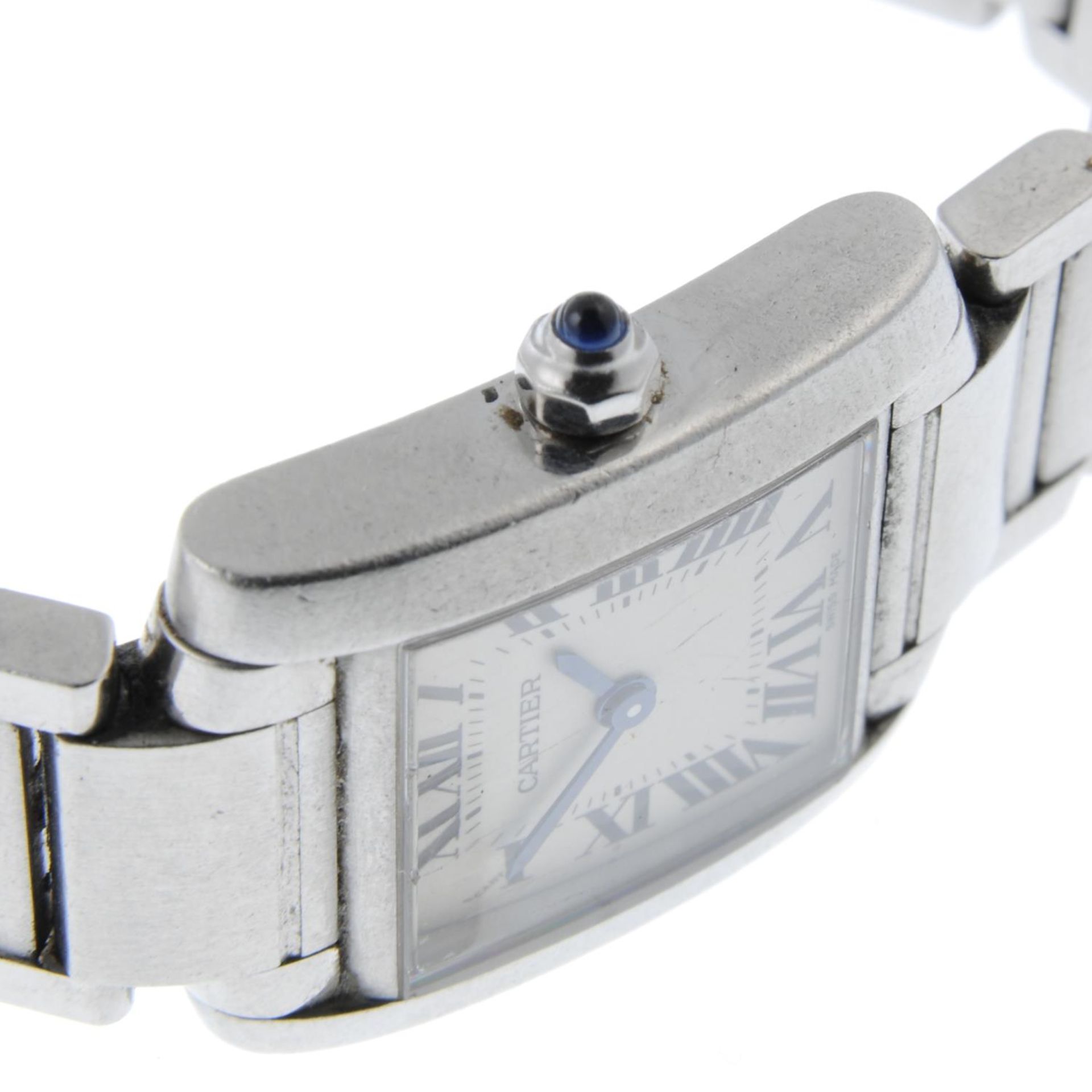 CARTIER - a lady's Tank Francaise bracelet watch. - Image 5 of 6
