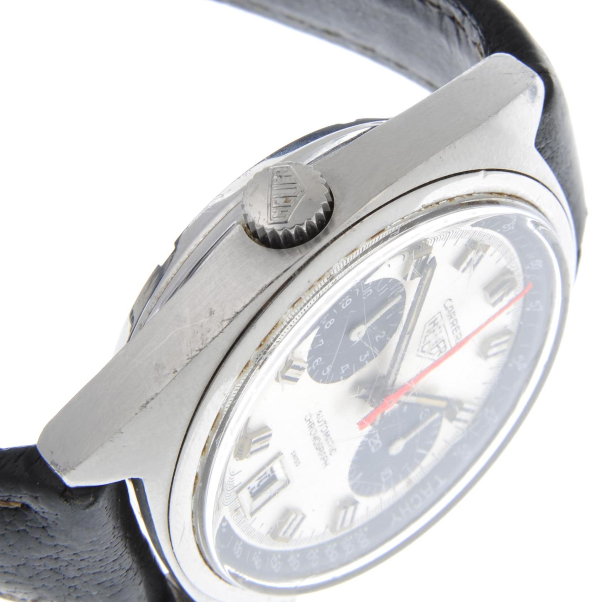 HEUER - a gentleman's Carrera chronograph wrist watch. - Bild 5 aus 6