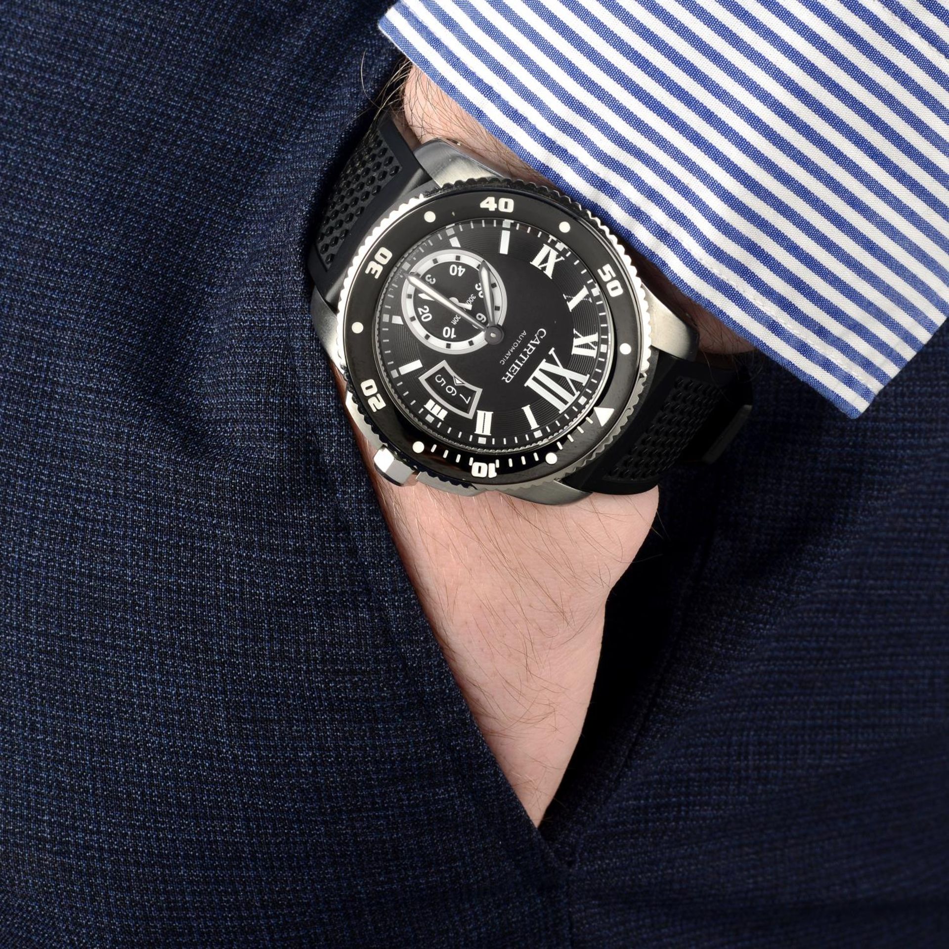 CARTIER - a gentleman's Calibre de Cartier wrist watch. - Image 3 of 6