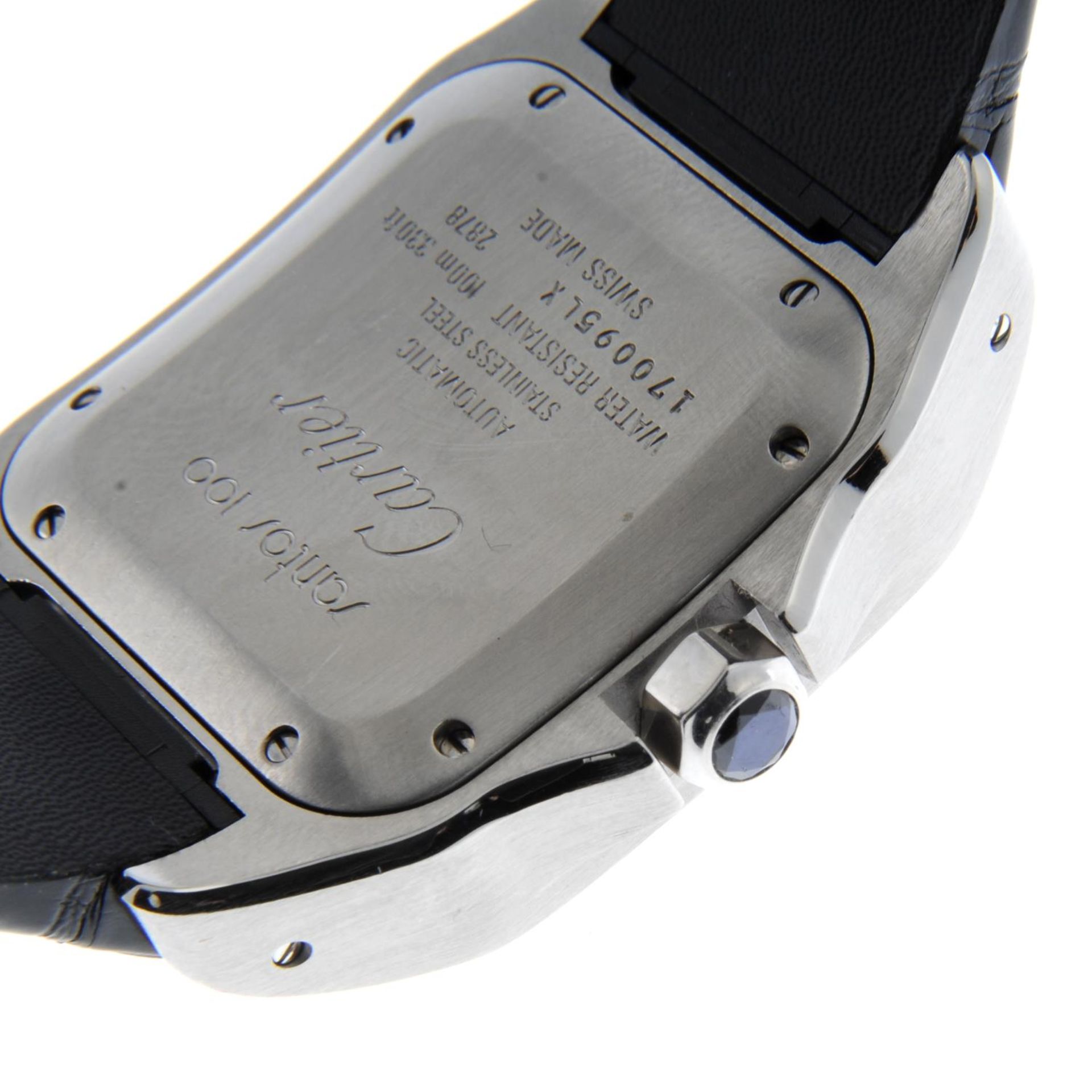 CARTIER - a Santos 100 wrist watch. - Image 2 of 5