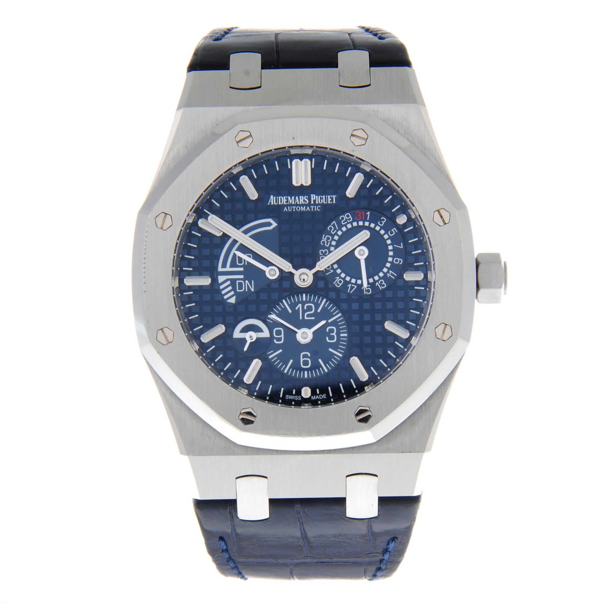 AUDEMARS PIGUET - a gentleman's Royal Oak Dual-Time wrist watch.