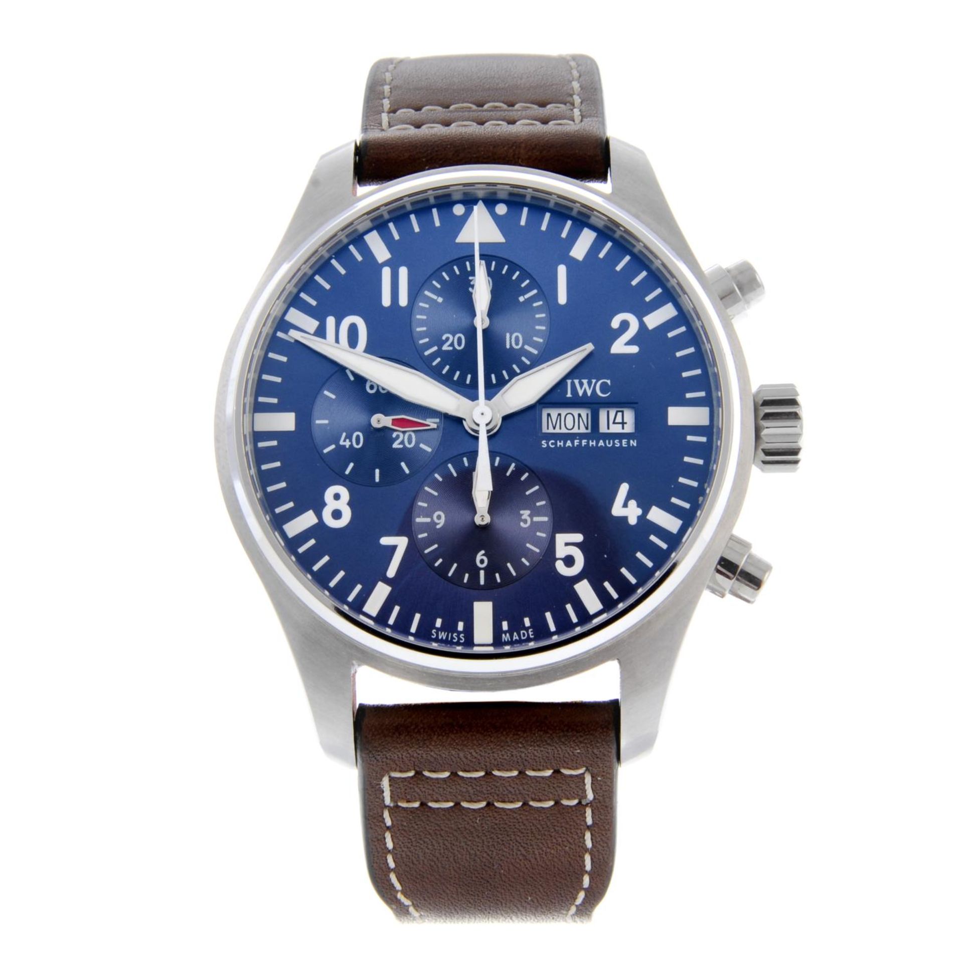 IWC - a gentleman's Pilot Edition Le Petit Prince chronograph wrist watch.