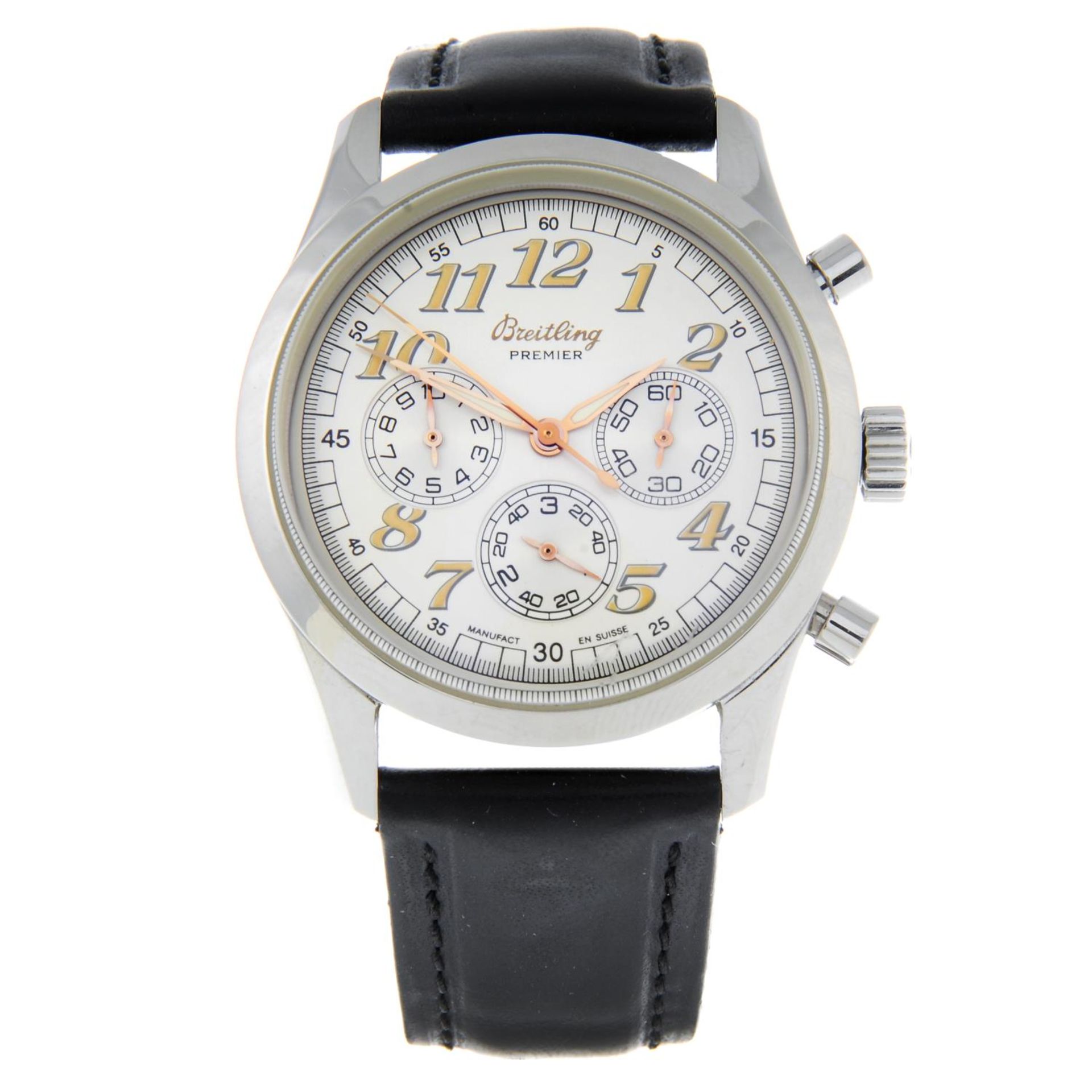 BREITLING - a gentleman's Navitimer Premier chronograph wrist watch.