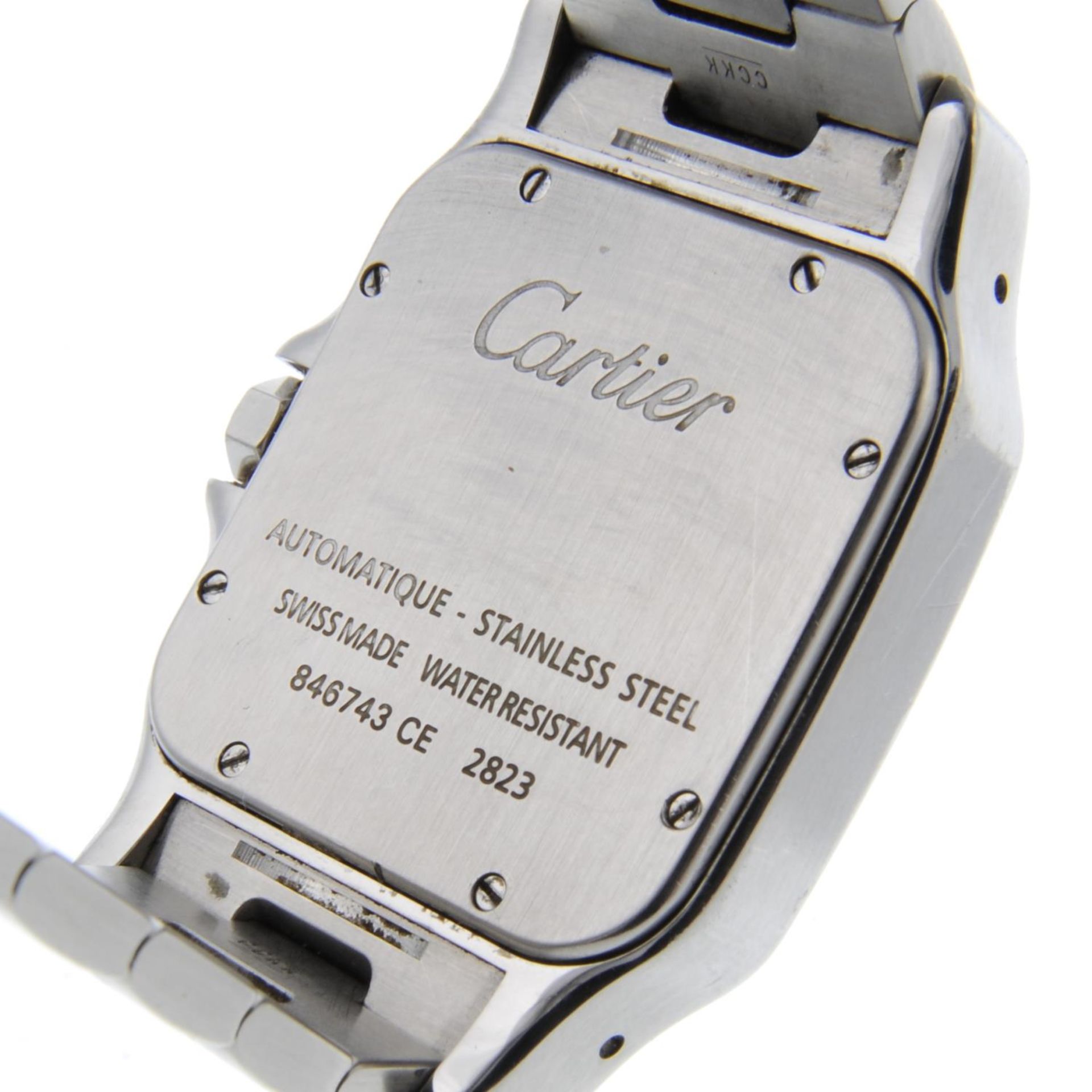 CARTIER - a gentleman's Santos bracelet watch. - Bild 4 aus 5