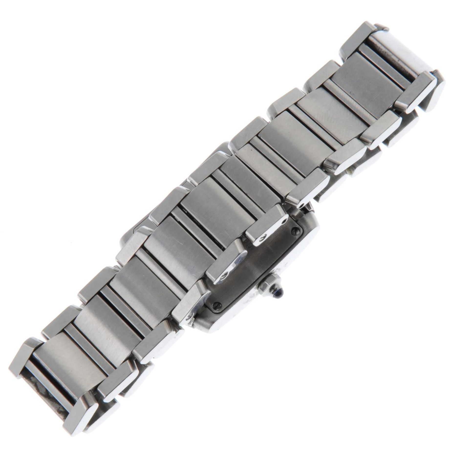 CARTIER - a lady's Tank Francaise bracelet watch. - Image 4 of 5