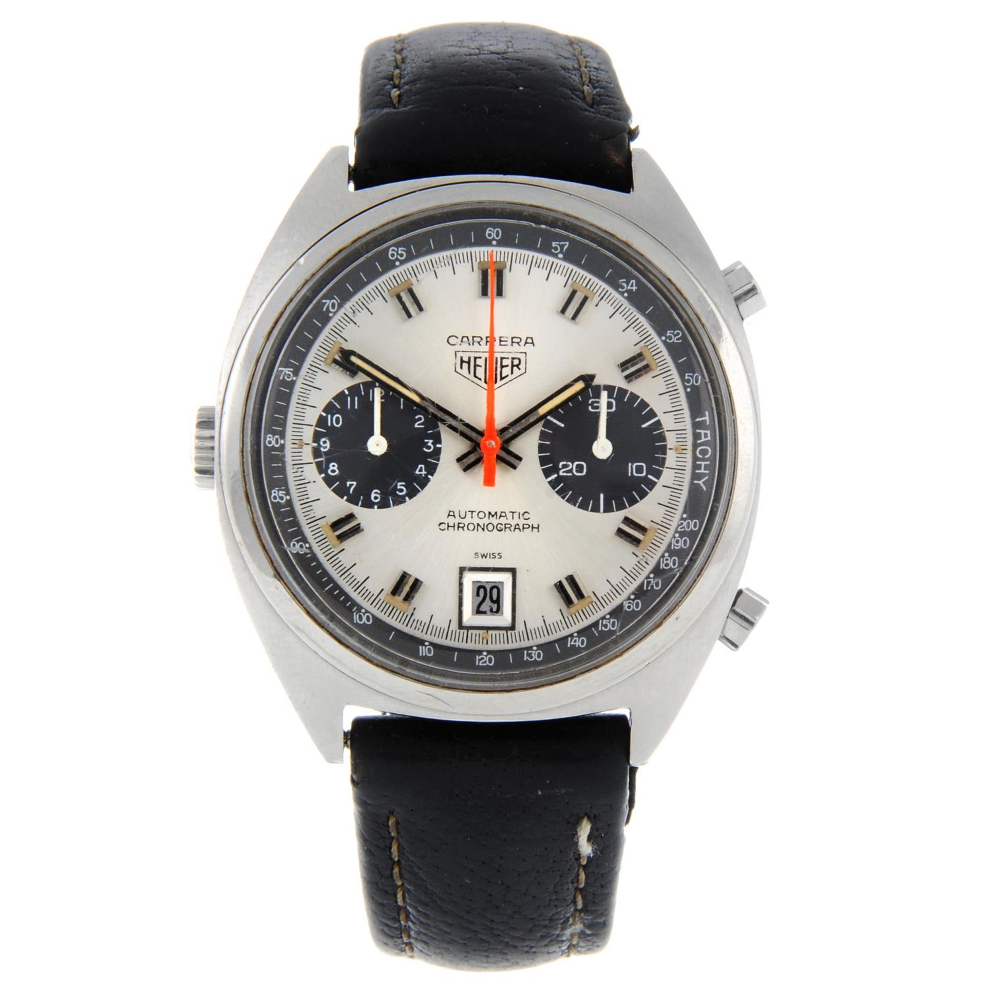 HEUER - a gentleman's Carrera chronograph wrist watch.